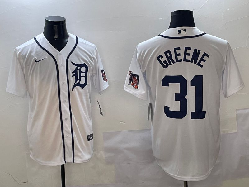 Men Detroit Tigers 31 Greene White Game 2025 Nike MLB Jersey style 3121